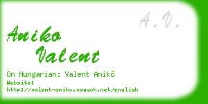 aniko valent business card