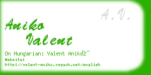aniko valent business card